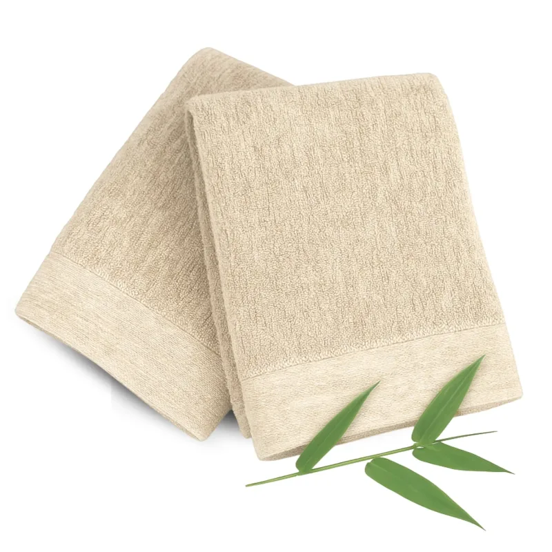 Bamboo Hand Towels - Viscose from Bamboo + Cotton - 2pk - Sand