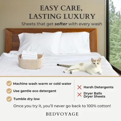 Cozy Bamboo Cotton Pillowcases - Viscose from Bamboo + Cotton - Sand