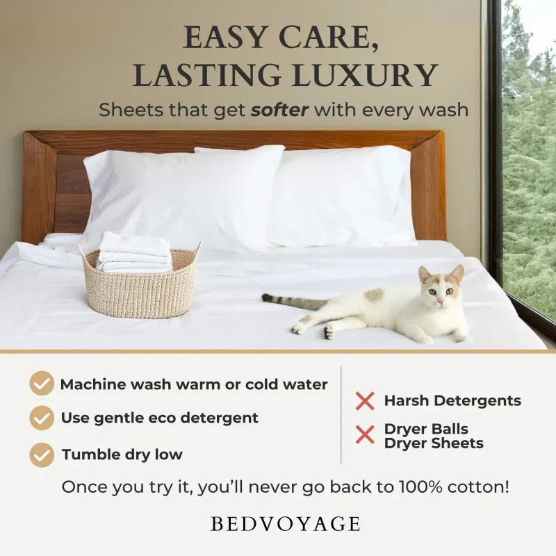 Cozy Bamboo Cotton Pillowcases - Viscose from Bamboo + Cotton - Sand