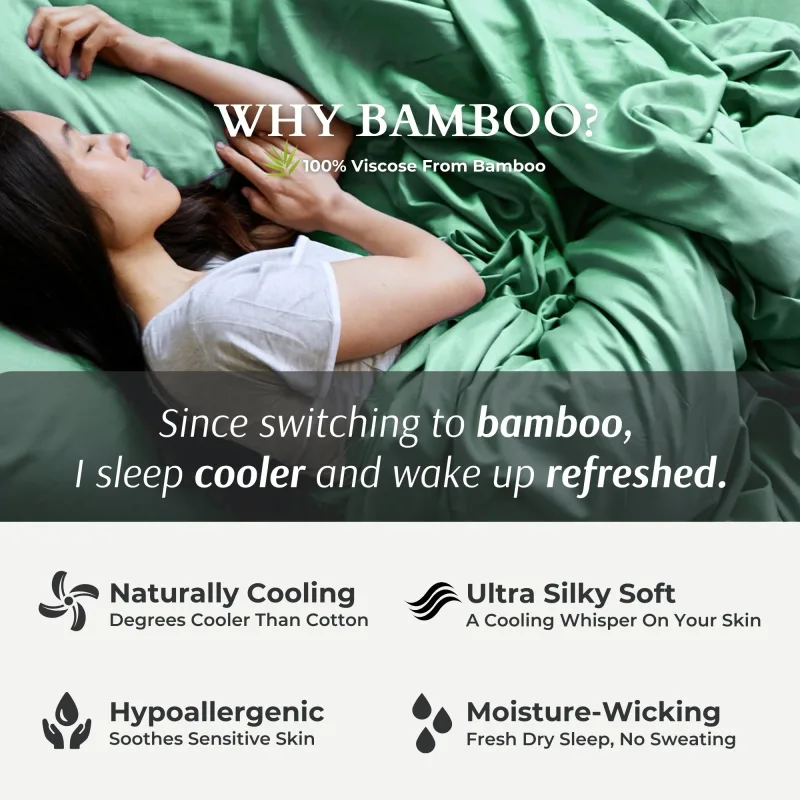 Cooling Bamboo Pillowcases - 100% Viscose from Bamboo – Seaglass