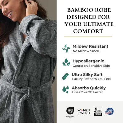 Peignoir en bambou Charcoal et drap de bain surdimensionné Sand