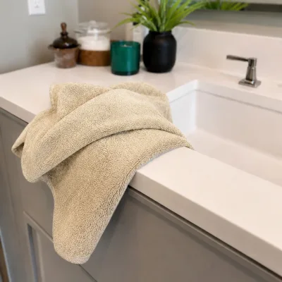Bamboo Hand Towels - Viscose from Bamboo + Cotton - 2pk - Sand