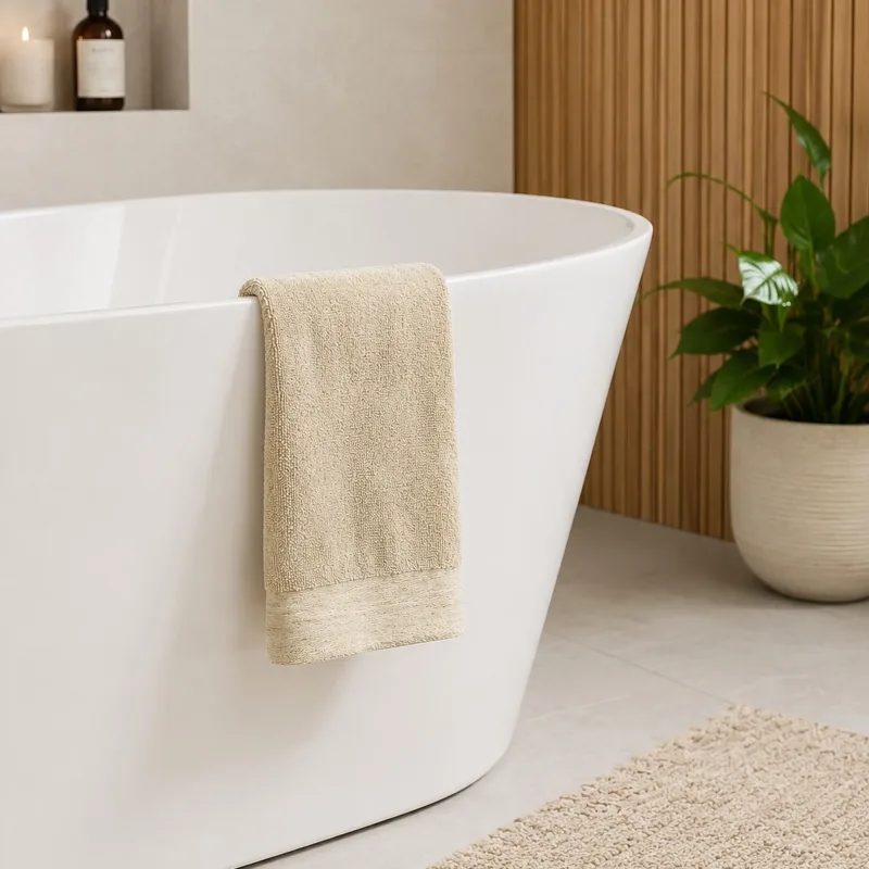Bamboo Hand Towels - Viscose from Bamboo + Cotton - 2pk - Sand