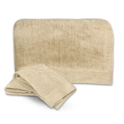 Bamboo Bath Sheet Set - Viscose from Bamboo + Cotton - 3pc - Sand