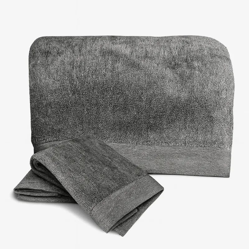Bamboo Bath Sheet Set - Viscose from Bamboo + Cotton - 3pc - Charcoal