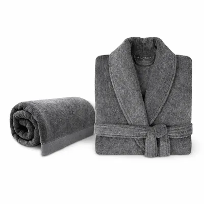 Peignoir en bambou Charcoal et drap de bain surdimensionné