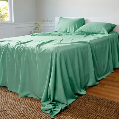 Cooling Bamboo Sheet Set - 100% Viscose from Bamboo - Seaglass