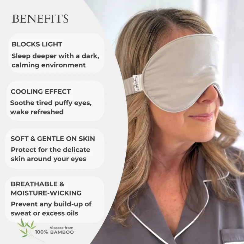 Bamboo Comfort Eye Mask - 100% Viscose from Bamboo - Stone