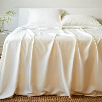 Cooling Bamboo Sheet Set - 100% Viscose from Bamboo - Ivory
