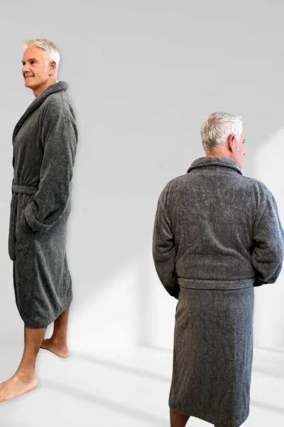 Peignoir en bambou Charcoal et drap de bain surdimensionné
