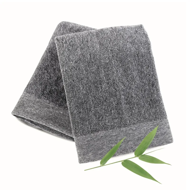 Bamboo Hand Towels - Viscose from Bamboo + Cotton - 2pk - Charcoal