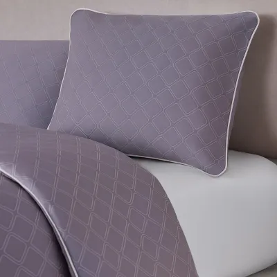 Cooling Bamboo Duvet Cover Set - 100% Viscose from Bamboo - 3pc - Platinum Geo