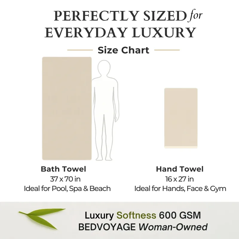 Bamboo Bath Sheet - Viscose from Bamboo + Cotton - Extra Large - Sand