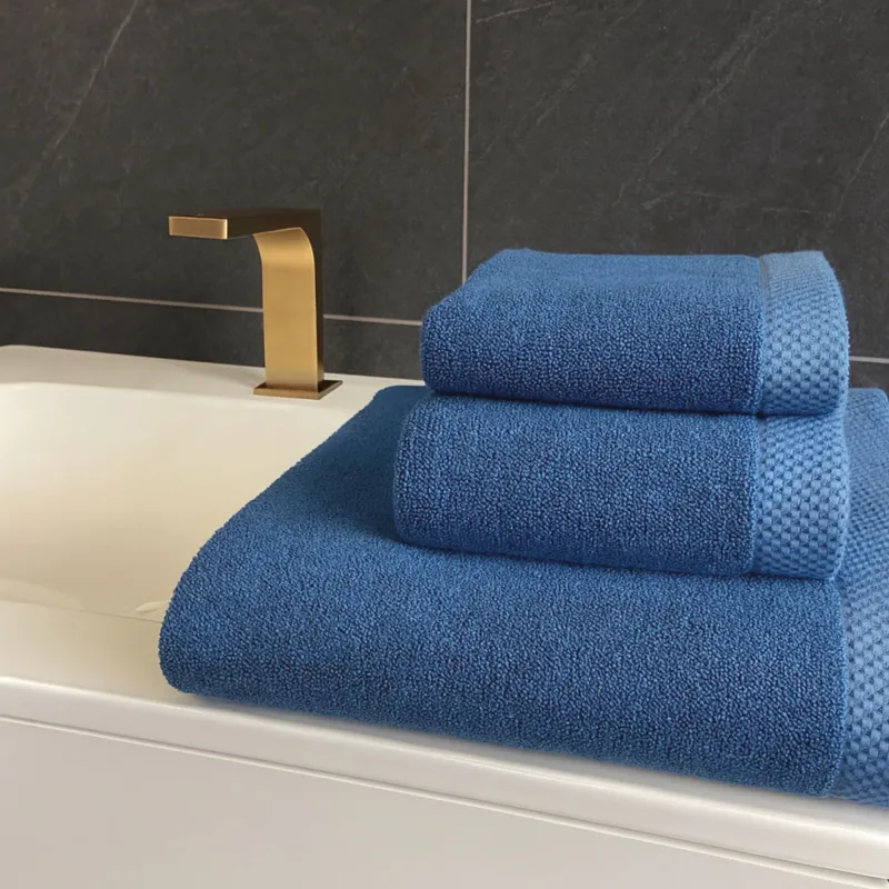 Plush Bamboo Towel Set - Viscose from Bamboo + Cotton - 3pc - Indigo