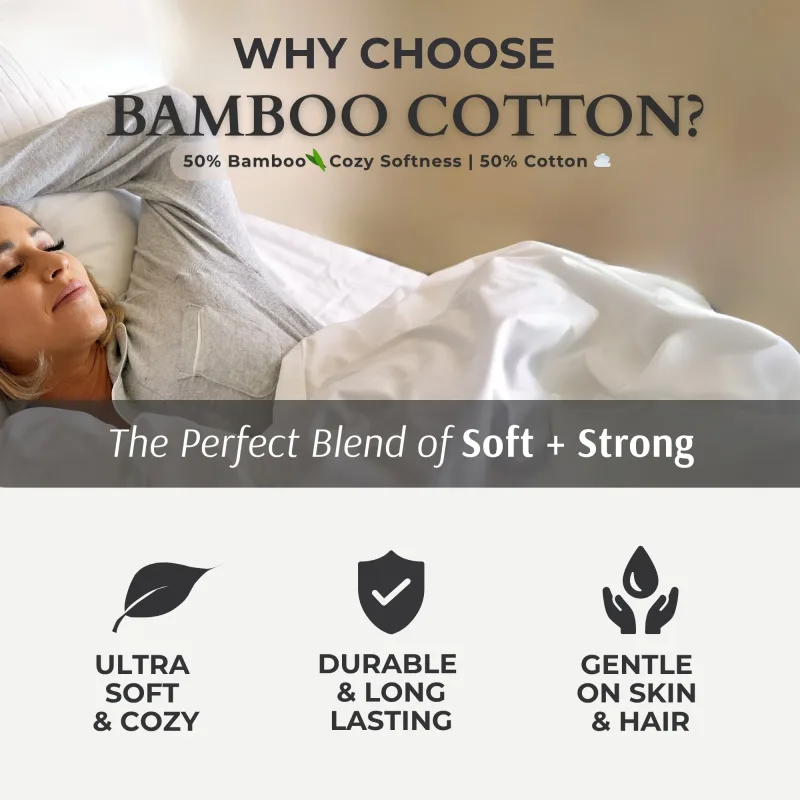 Cozy Bamboo Cotton Duvet Cover - Viscose from Bamboo + Cotton - Snow